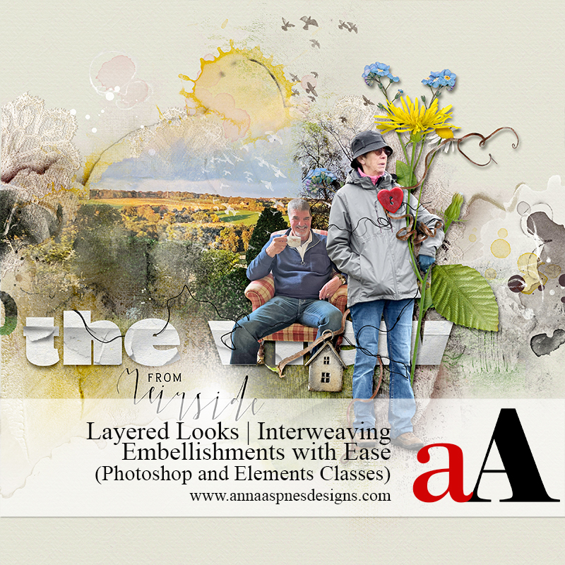 Layered Looks | Interweaving Digital Scrapbooking Embellishments with Ease